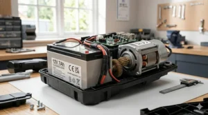 Internal view of a high-quality 12V 7Ah rechargeab