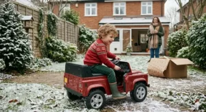 Classic green ride-on pedal tractor perfect for Christmas gifts.
