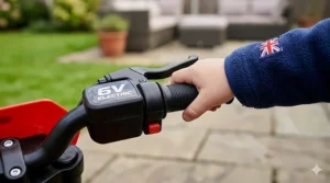 Ergonomic twist throttle and simple controls for young riders.
