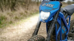 Connecting the charger to a 24v electric dirt bike battery port.