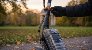 Detailing the long-range rechargeable battery unit of the 48v electric scooter.