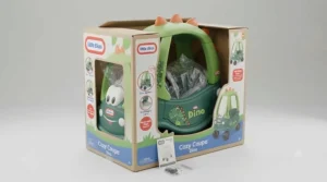 Cardboard packaging box for the Little Tikes Cozy Coupe Dino ready for home assembly.
