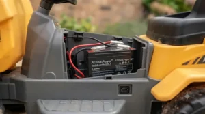 Rechargeable electric battery setup for a kids ride on dumper truck