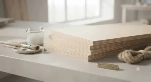 Natural timber components and non-toxic paint used in the manufacturing of sustainable wooden balance bikes.